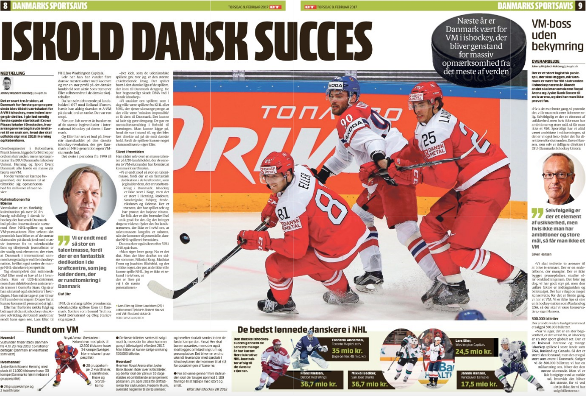 VM i Ishockey 2018 BT Artikel i BT om VM i Ishockey 2018 og det danske landshold.